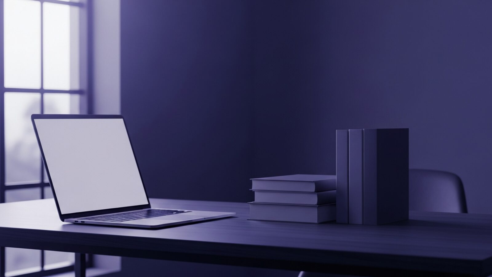 A tidy small-firm workspace with laptop and books — free billing tools often lack the legal-specific features solo practices need