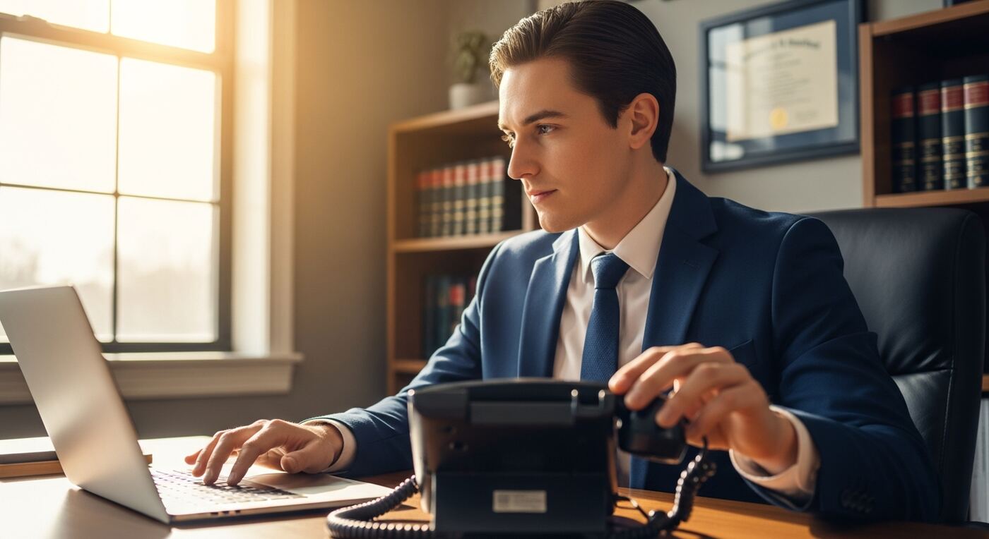 A solo attorney logging a time entry immediately after a client call — capturing work as it happens keeps billing accurate