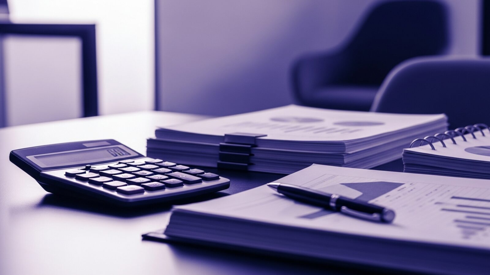 A calculator and financial documents on a desk — the free vs paid decision comes down to real numbers, not sticker price