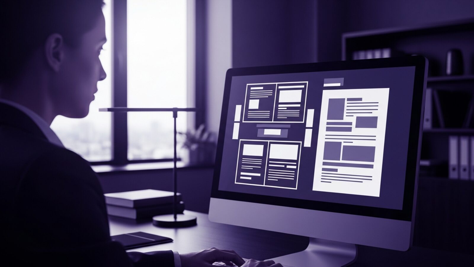 Reviewing a document layout on screen — small invoice refinements add up to a more professional bill