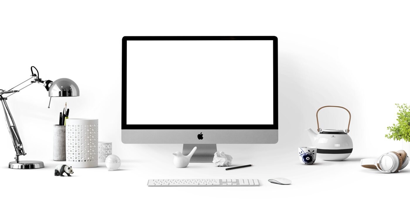A clean Mac workspace — web-based legal billing runs the same on macOS as anywhere else