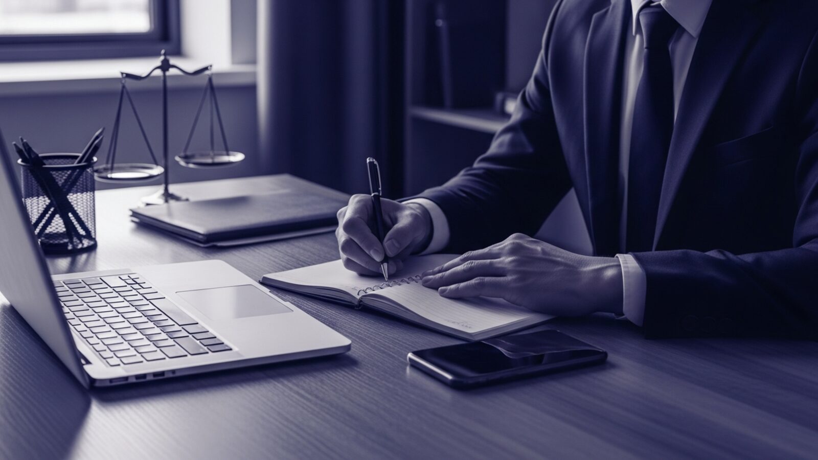 A solo attorney logging a time entry immediately after a client call — capturing work as it happens keeps billing accurate