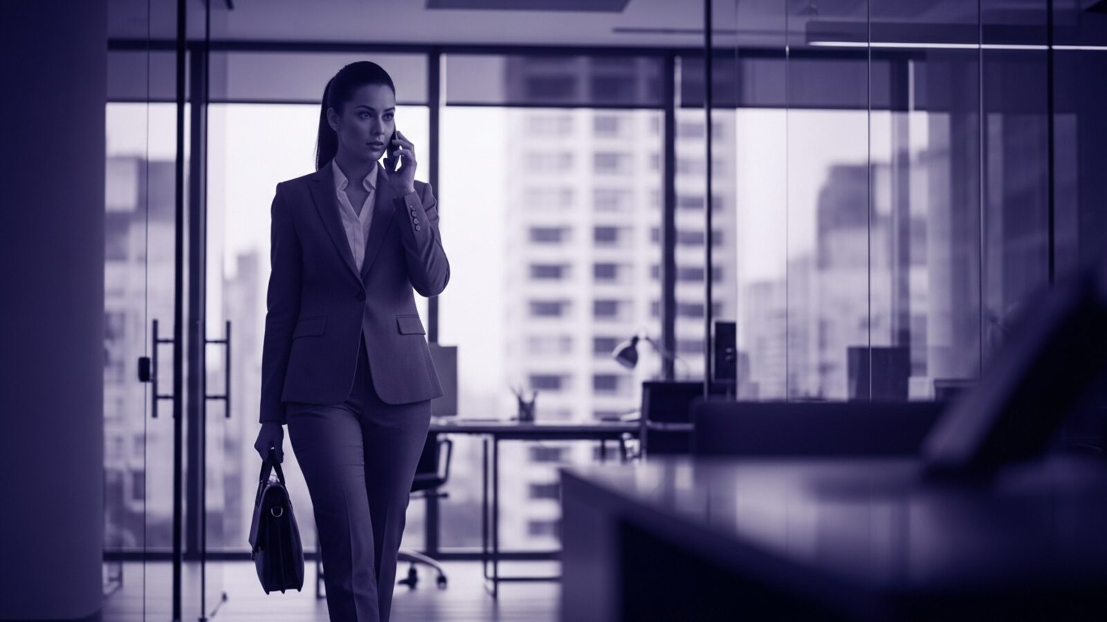 A busy attorney walking between meetings while taking a call — the fragmented moments where billable time quietly disappears