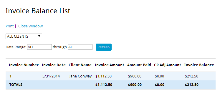 Invoice Report